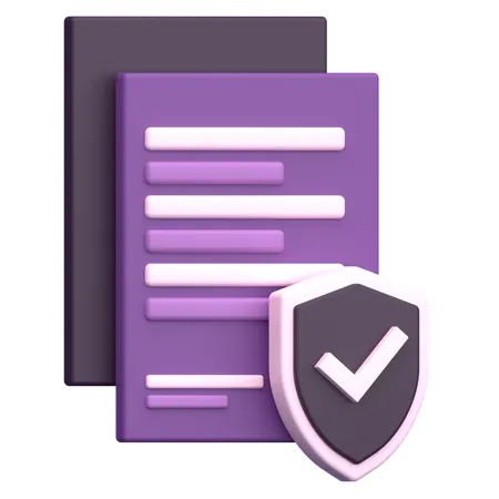 Papier d'assurance  3D Icon