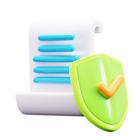 Papier d'assurance  3D Icon