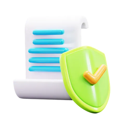 Papier d'assurance  3D Icon