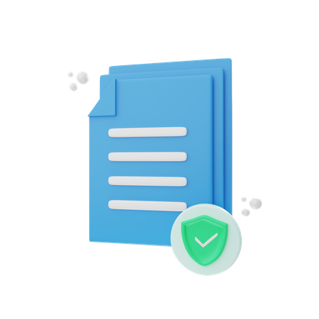 Papier d'assurance  3D Icon