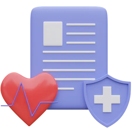 Papier d'assurance  3D Icon