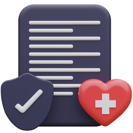 Papier d'assurance  3D Icon