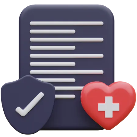 Papier d'assurance  3D Icon