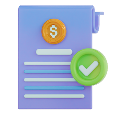 Papier de paiement  3D Icon