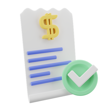 Papier de paiement  3D Icon