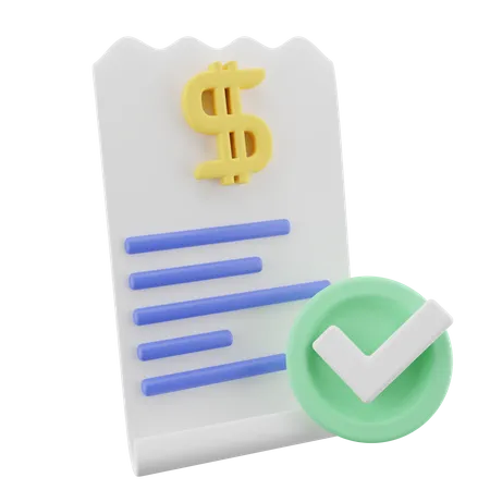 Papier de paiement  3D Icon