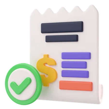 Papier de paiement  3D Icon