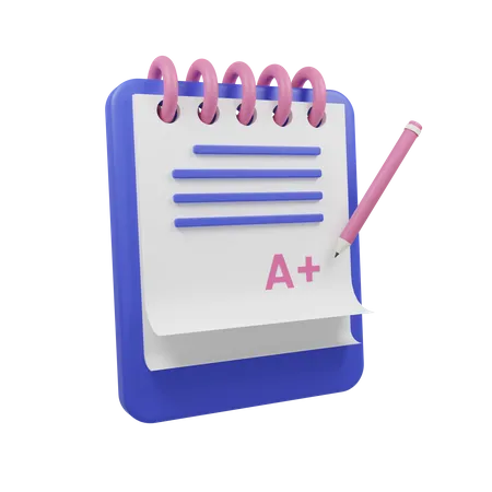 Feuille d'examen  3D Icon