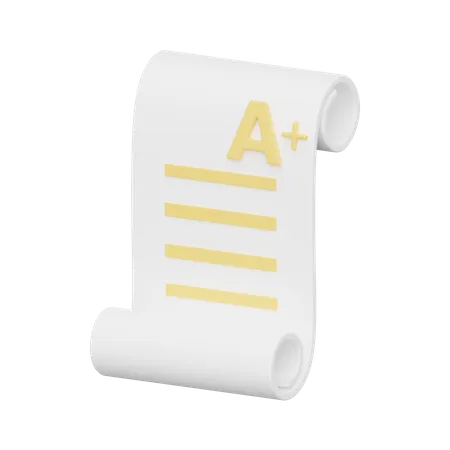 Feuille d'examen  3D Icon