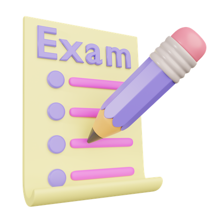 Feuille d'examen  3D Icon