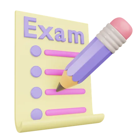 Feuille d'examen  3D Icon