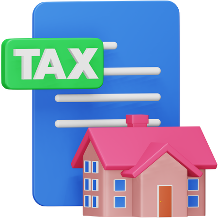 Papier d'impôt foncier  3D Icon