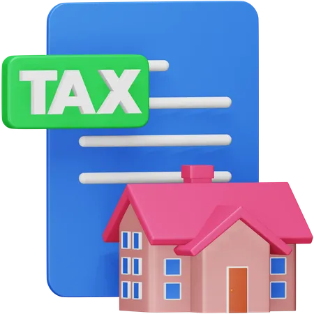 Papier d'impôt foncier  3D Icon