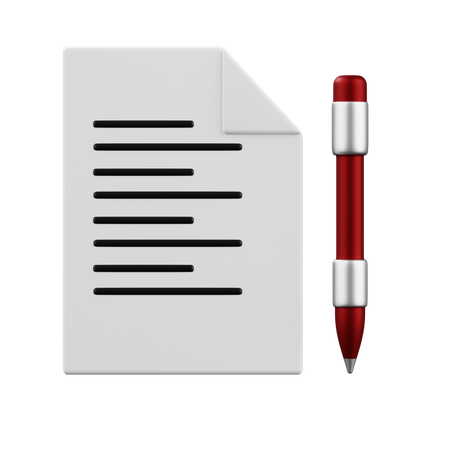 Papier et stylo  3D Icon