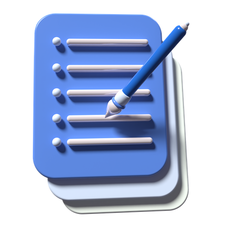 Papier et stylo  3D Icon