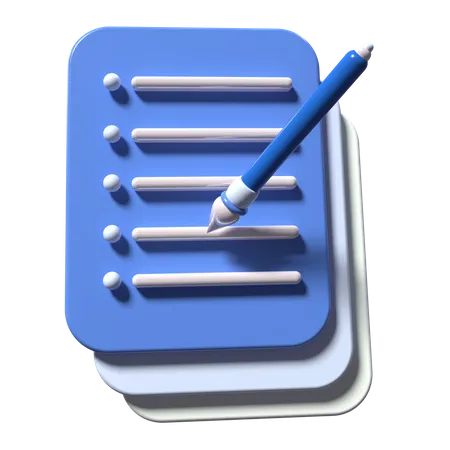 Papier et stylo  3D Icon