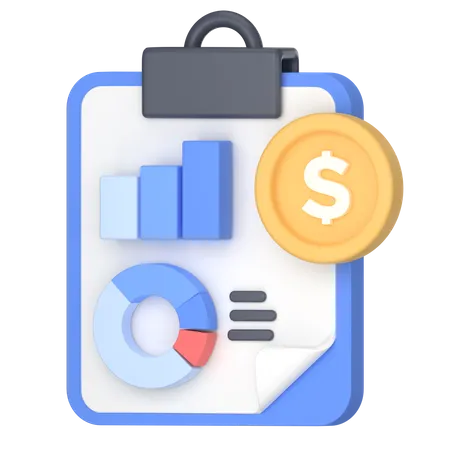 Finanzbericht in Papierform  3D Icon