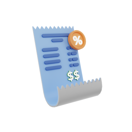 Papier fiscal  3D Icon