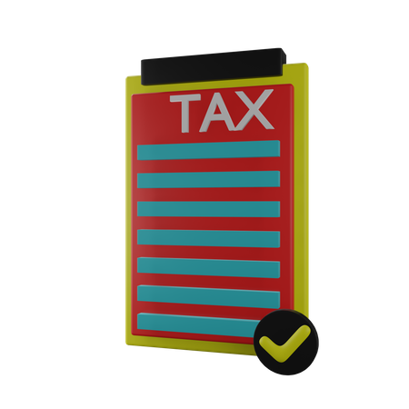 Papier fiscal  3D Icon