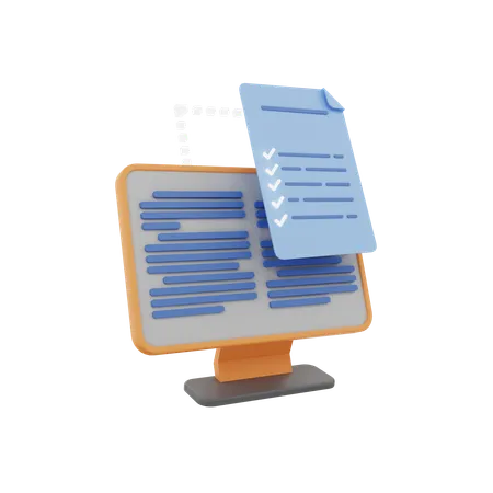 Papier fiscal en ligne  3D Icon