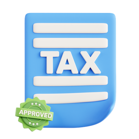 Document fiscal approuvé  3D Icon