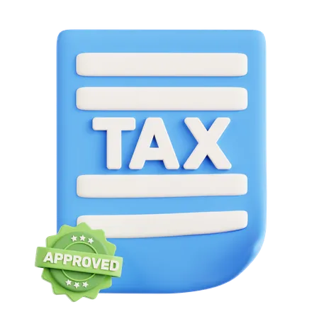 Document fiscal approuvé  3D Icon