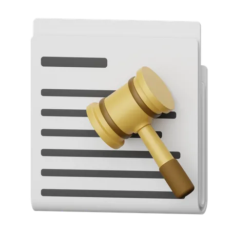 Document judiciaire  3D Icon