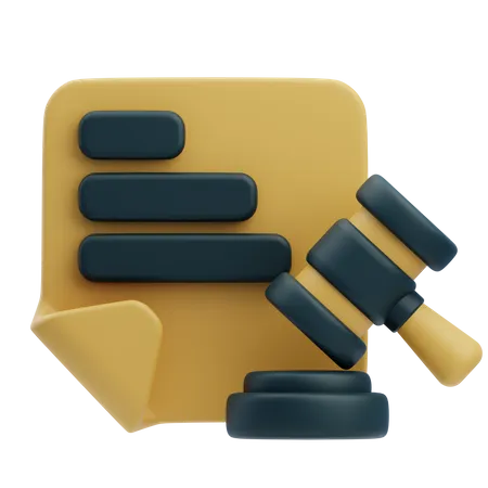 Document judiciaire  3D Icon