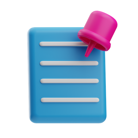 Papierstift  3D Icon