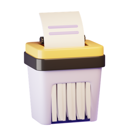 Papiervernichter  3D Icon