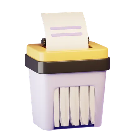 Papiervernichter  3D Icon