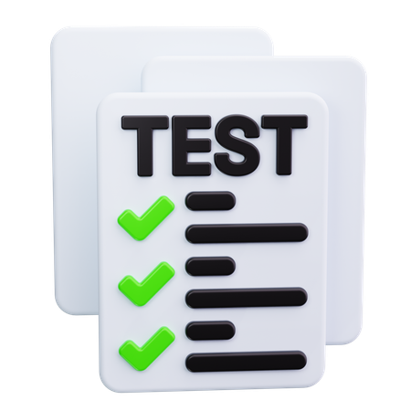 Papier test  3D Icon