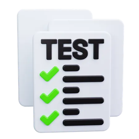 Papier test  3D Icon