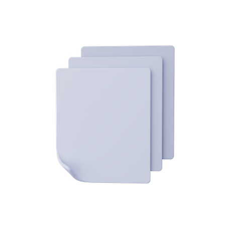 Papier vierge  3D Icon