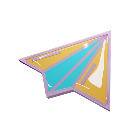 Papierflieger  3D Icon