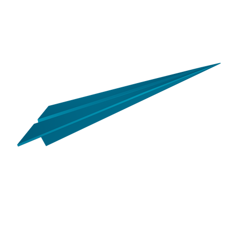 Papierflieger  3D Icon