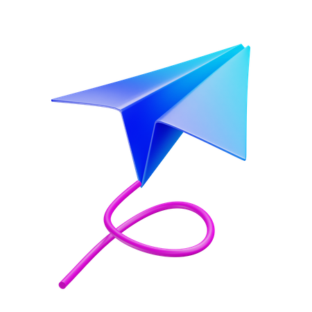 Papierflieger  3D Icon