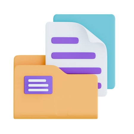 Papierordner  3D Icon