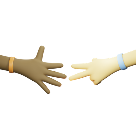 Papierscheren-Handbewegung  3D Icon