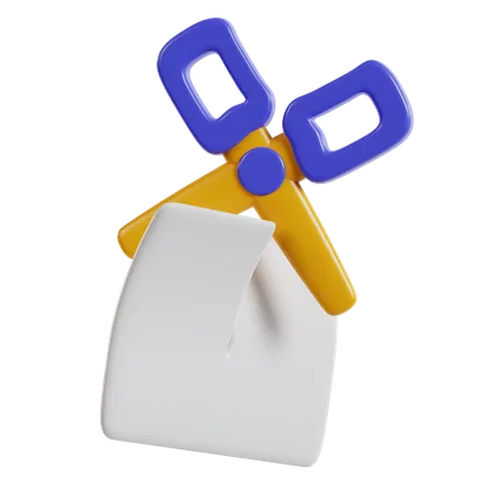 Papierschnitt  3D Icon