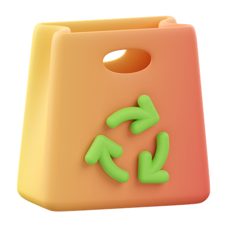 Wiederverwertbare Tasche  3D Icon