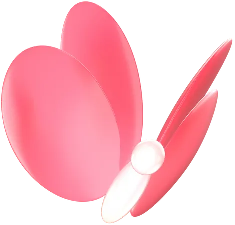 Papillon rouge  3D Icon