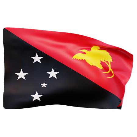 Drapeau de la Papouasie-Nouvelle-Guinée  3D Icon