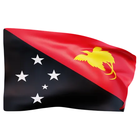 Drapeau de la Papouasie-Nouvelle-Guinée  3D Icon