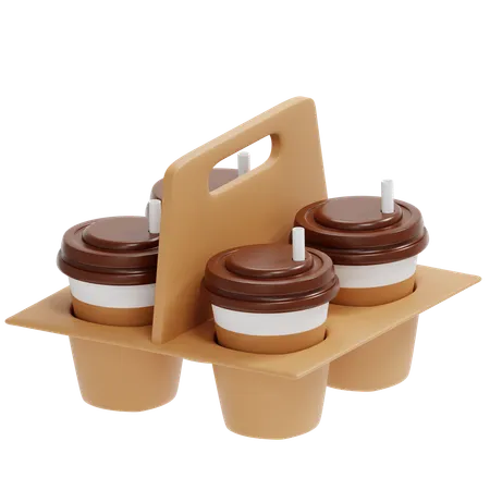 Papper Tray Coffee  3D Icon