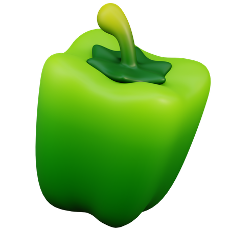 Páprica verde  3D Illustration