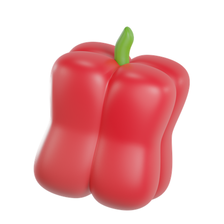 Paprika rouge  3D Illustration