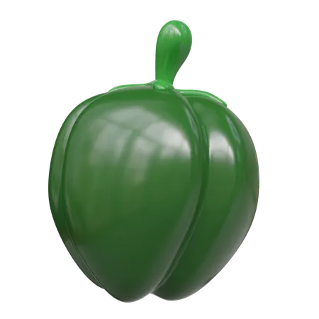 Paprika vert  3D Icon