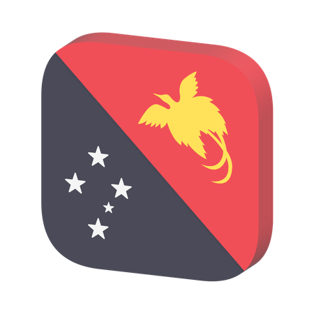 Papua New Guinea Flag  3D Icon