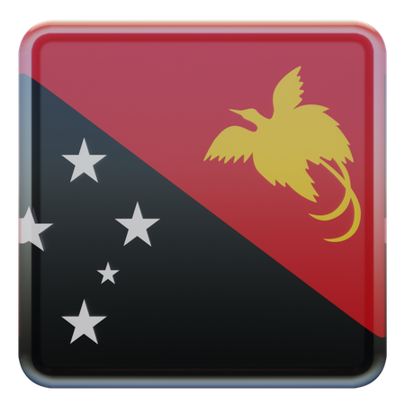 Papua New Guinea Flag  3D Illustration